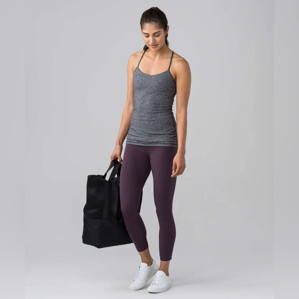 Lululemon Power Pose Tank in Heathered Black Size 10